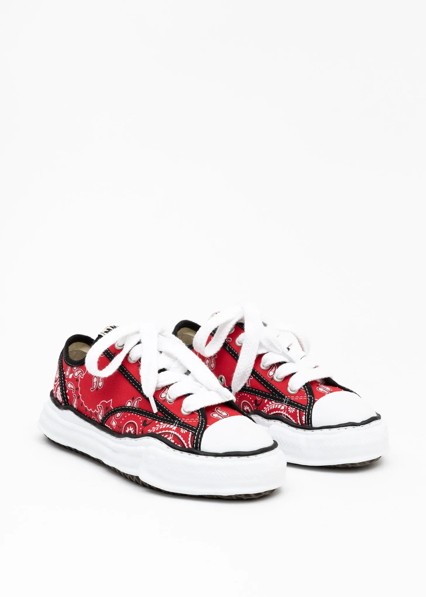 Red Original Sole Bandana Printed Canvas Sneaker (PETERSON LOW)
