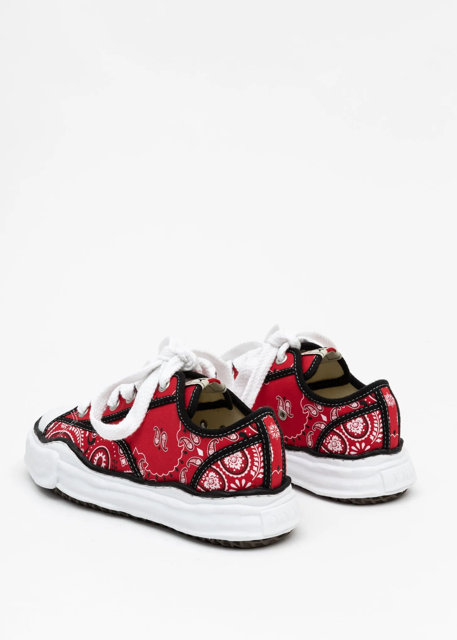 Red Original Sole Bandana Printed Canvas Sneaker (PETERSON LOW)