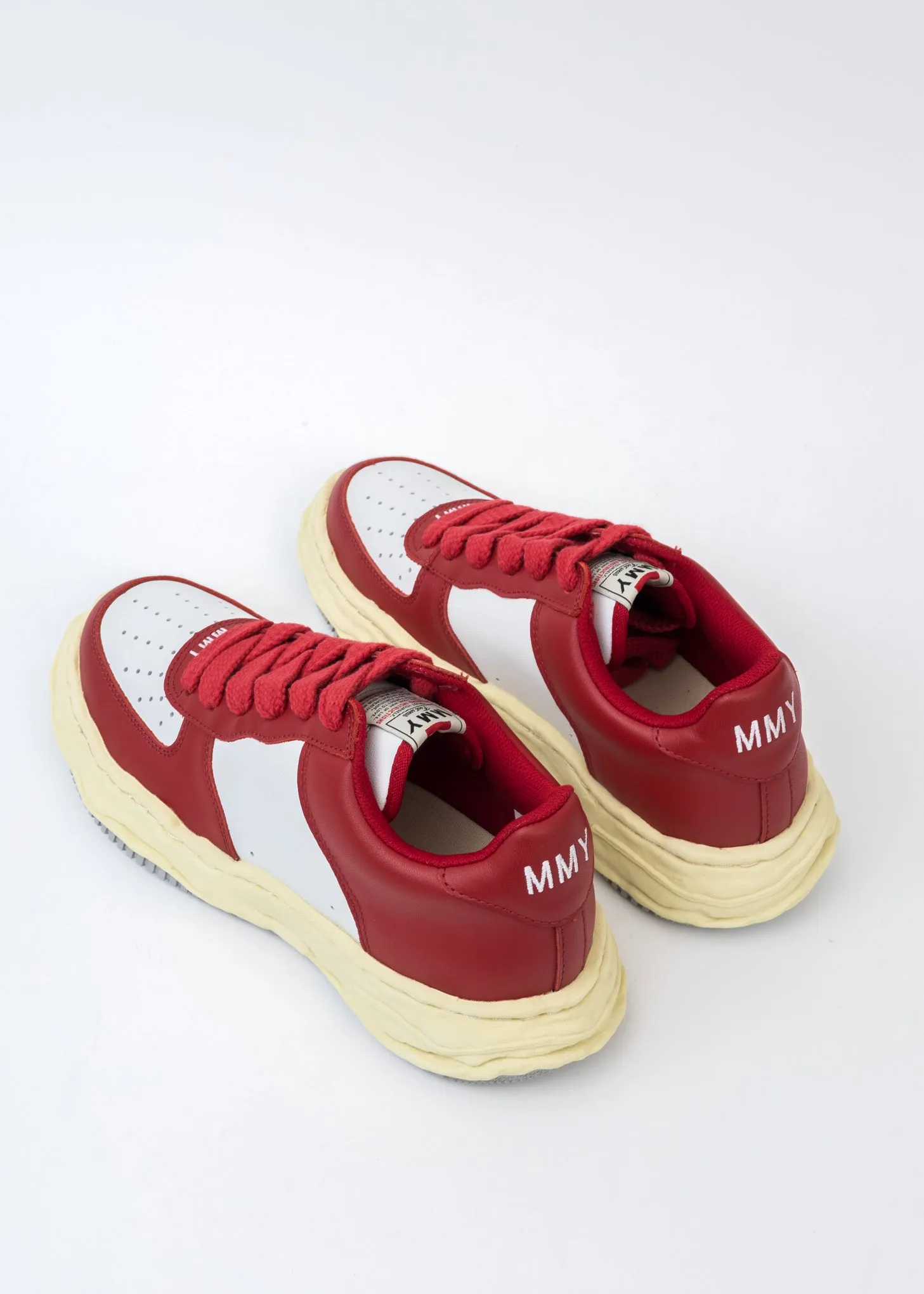 Red/White OG Sole Vintage Colour Leather Sneaker (WAYNE LOW)