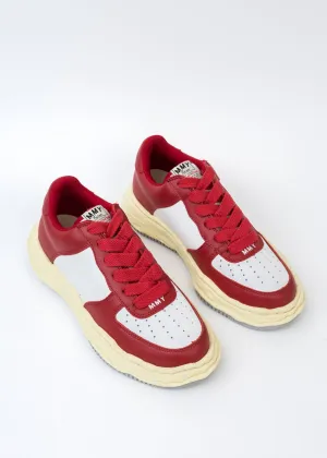 Red/White OG Sole Vintage Colour Leather Sneaker (WAYNE LOW)