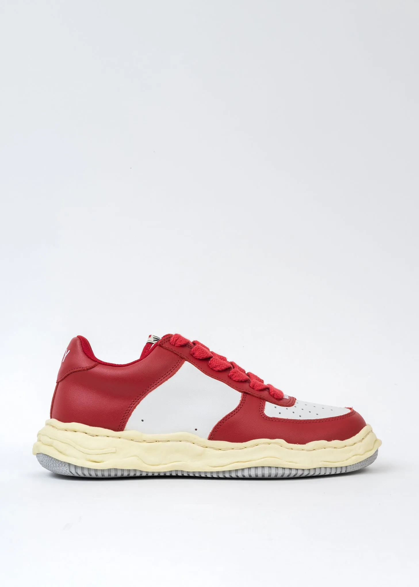 Red/White OG Sole Vintage Colour Leather Sneaker (WAYNE LOW)