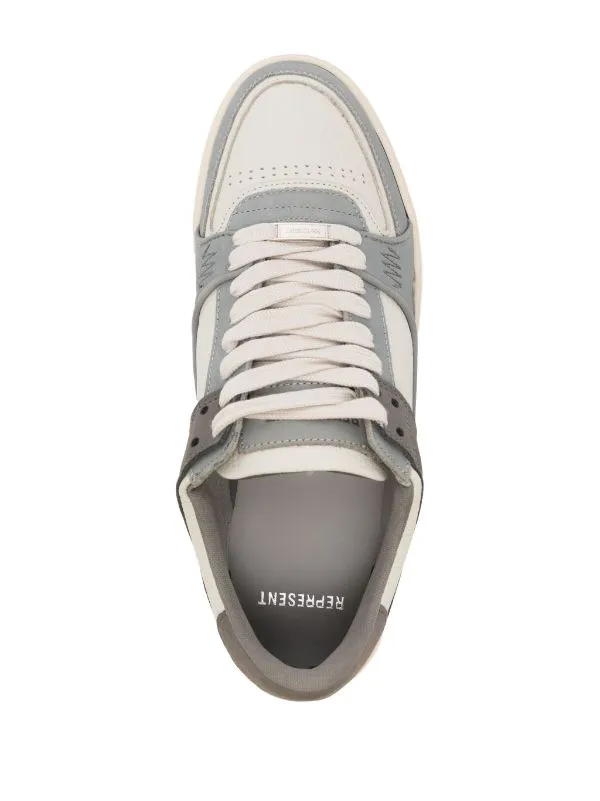 REPRESENT Apex Panelled Sneakers Triple Grey Charcoal Vintage White