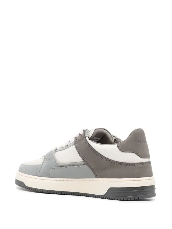 REPRESENT Apex Panelled Sneakers Triple Grey Charcoal Vintage White