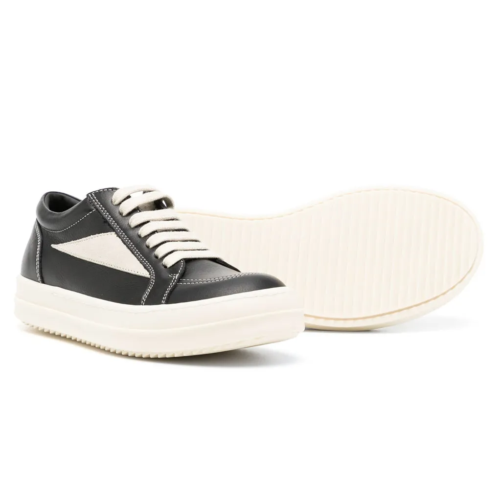 Rick Owens Two Tone Lace Up Sneakers