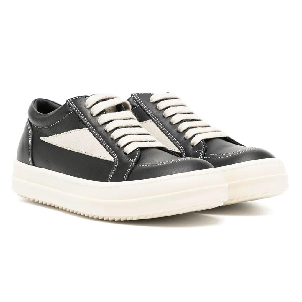 Rick Owens Two Tone Lace Up Sneakers