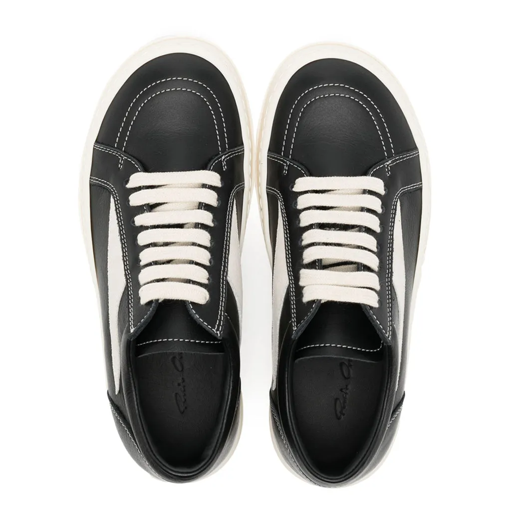 Rick Owens Two Tone Lace Up Sneakers