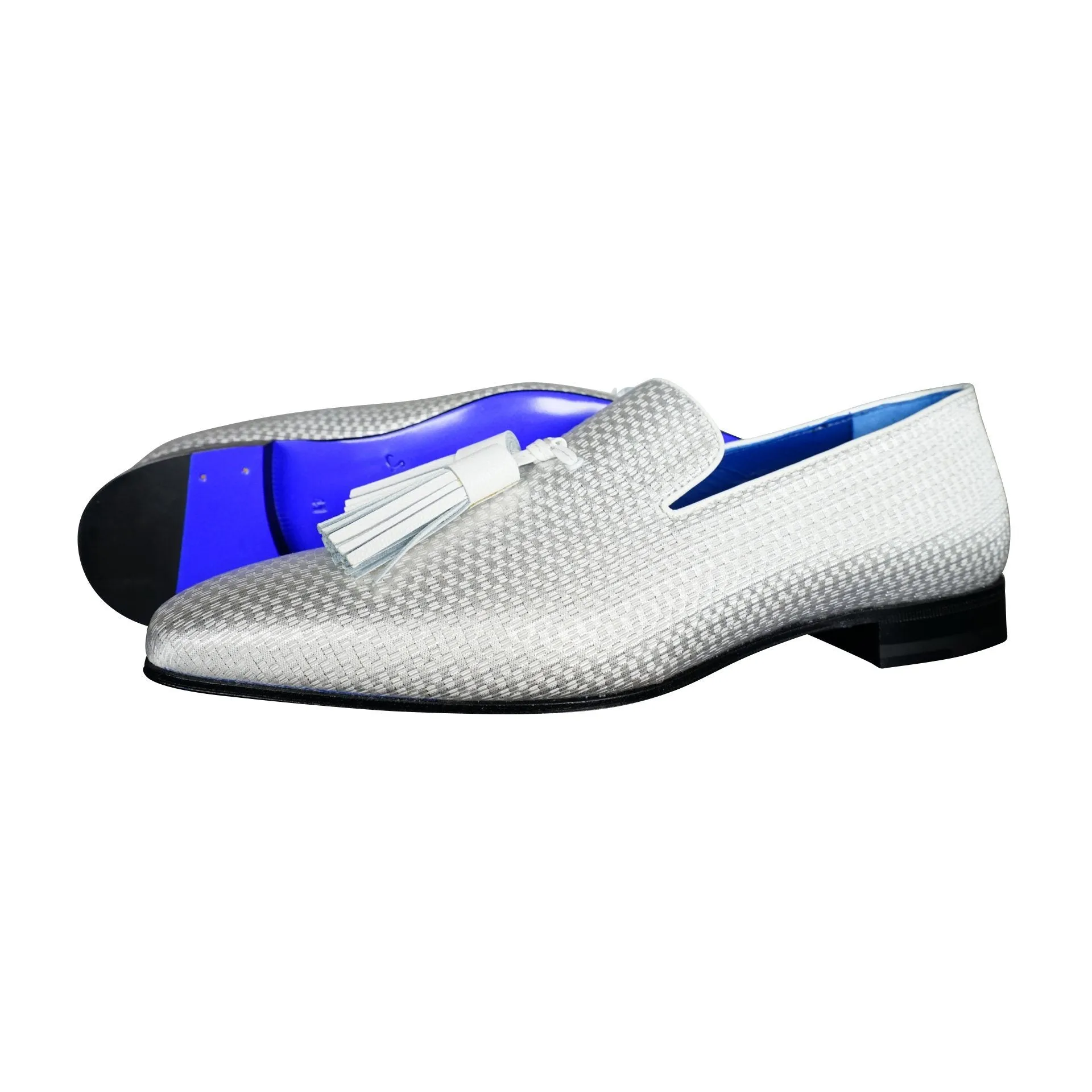 Silver Diamante Tassel Loafer