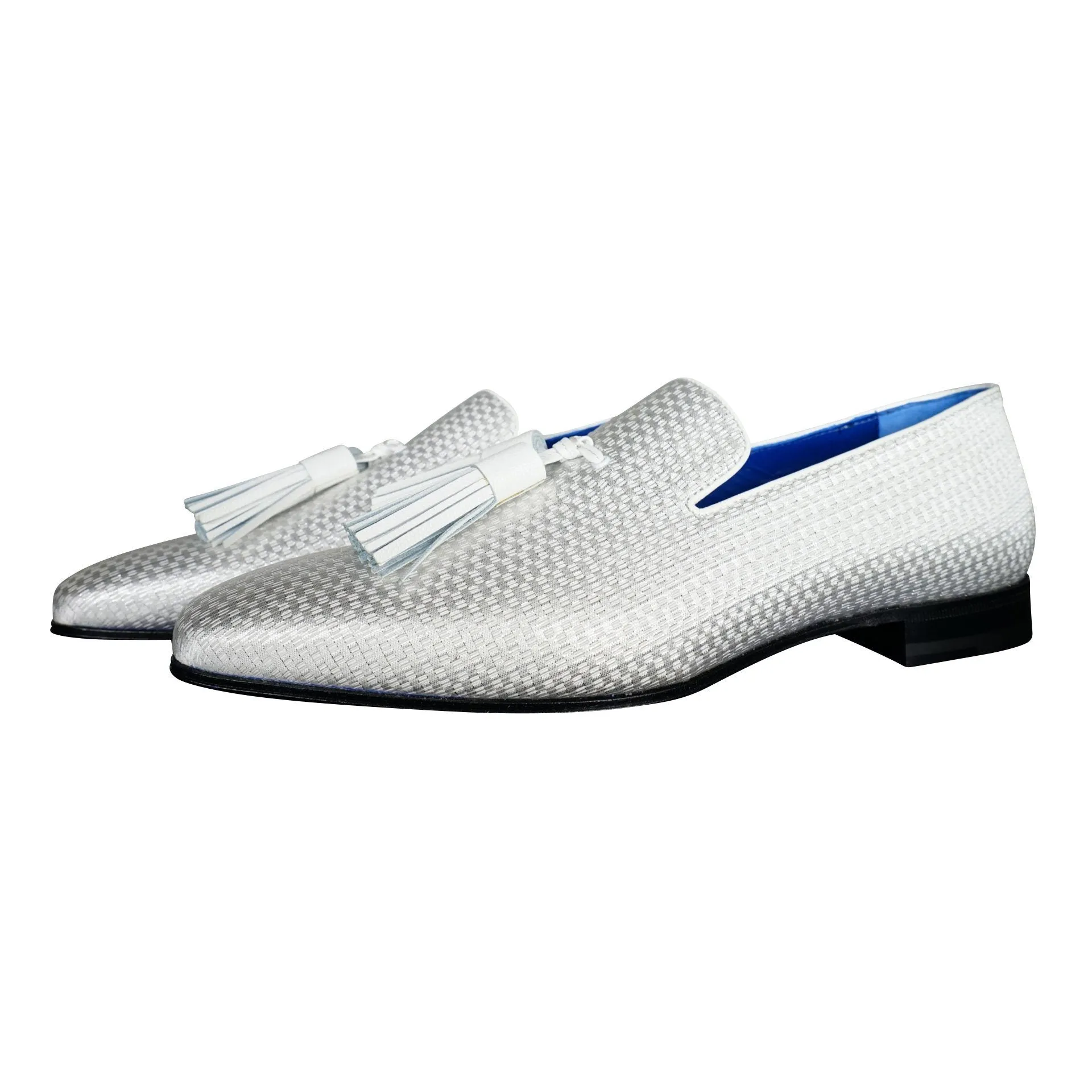 Silver Diamante Tassel Loafer