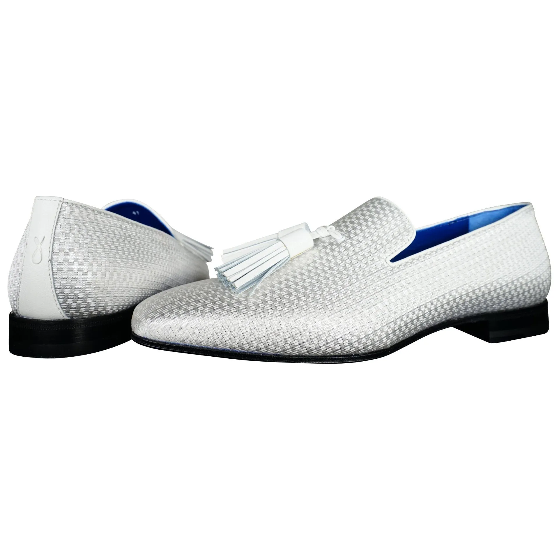 Silver Diamante Tassel Loafer