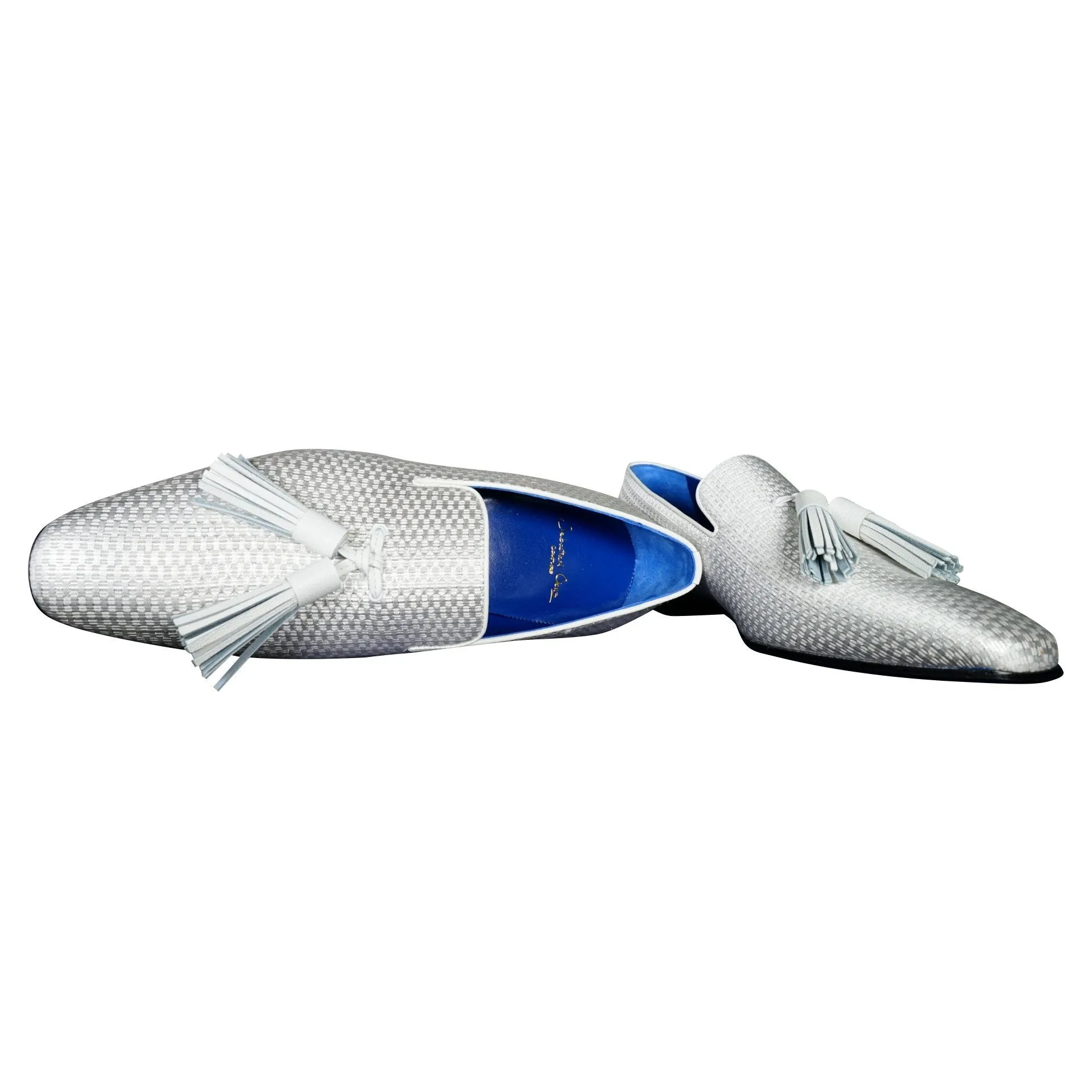 Silver Diamante Tassel Loafer