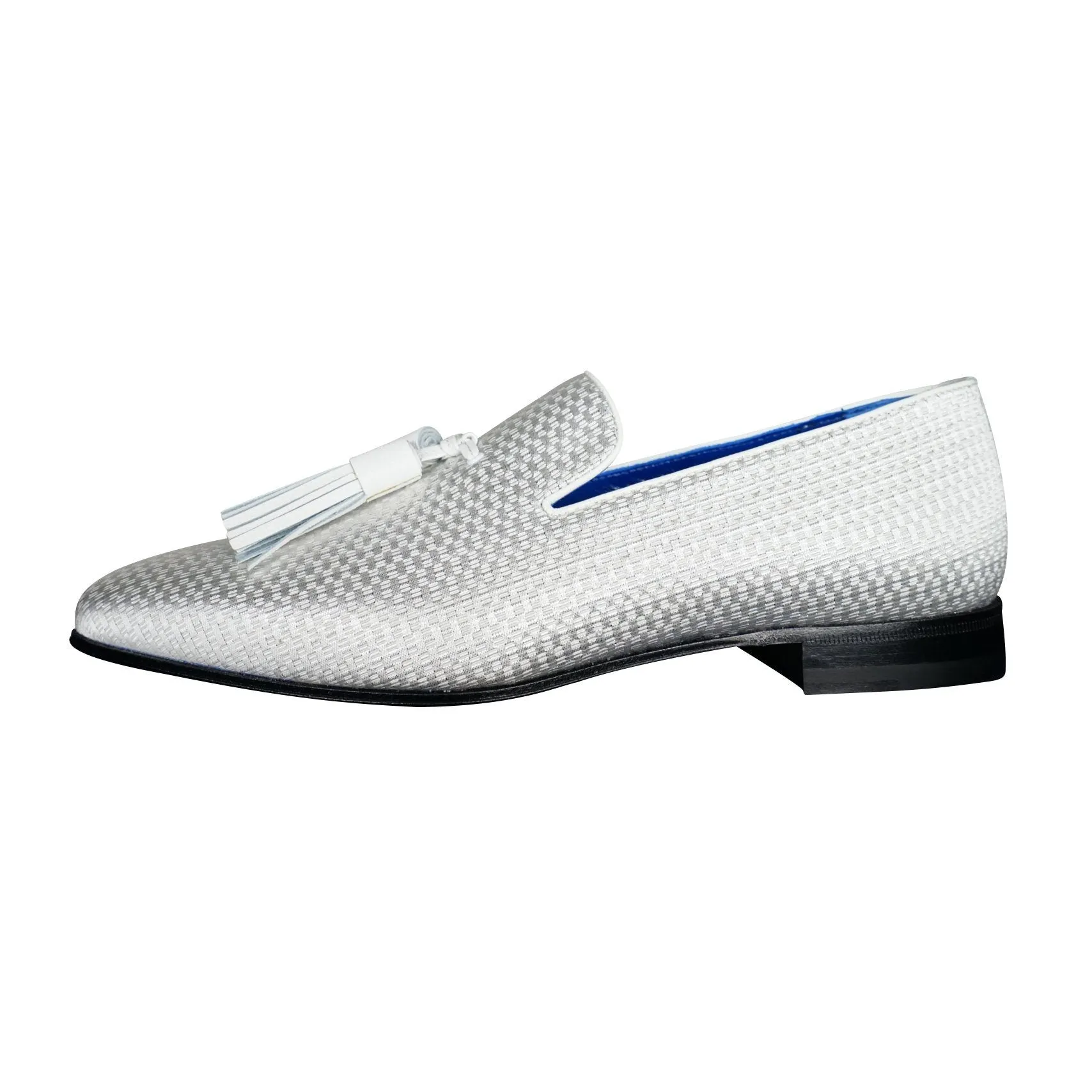 Silver Diamante Tassel Loafer