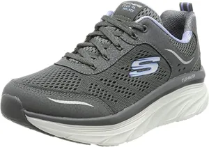 Skechers D'Lux Walker-Infinite Motion Slate/Taupe Lace Up Low Top Sneakers