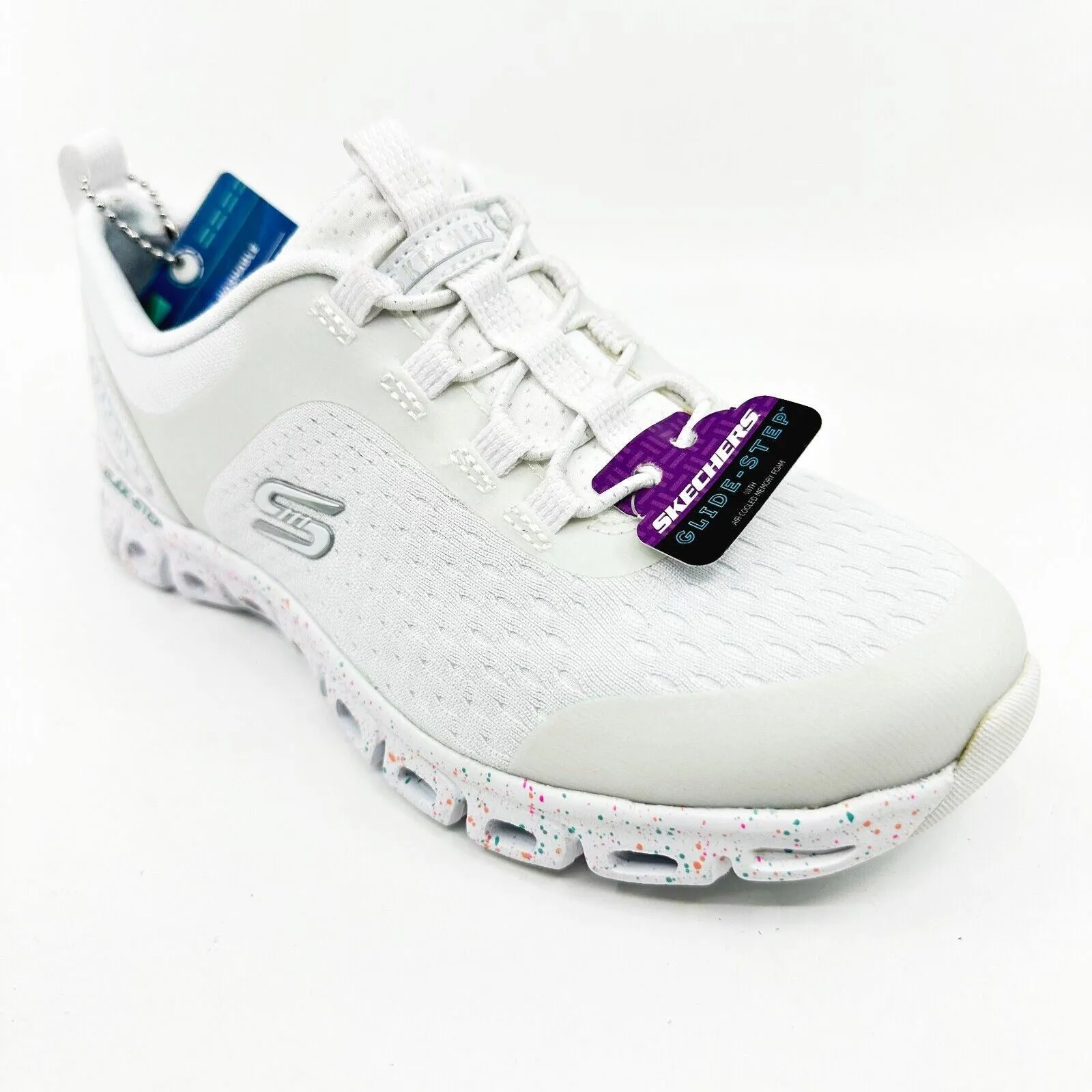 Skechers Glide Step Classic Canvas White Womens Size 5 Athletic Sneakers