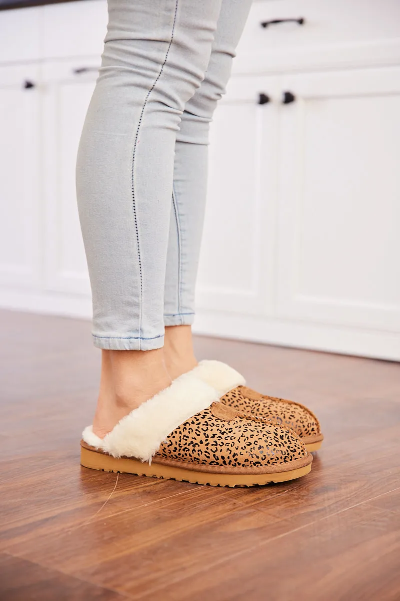 SMAIBULUN Ugg | Stefanie Leopard Faux Fur Slipper