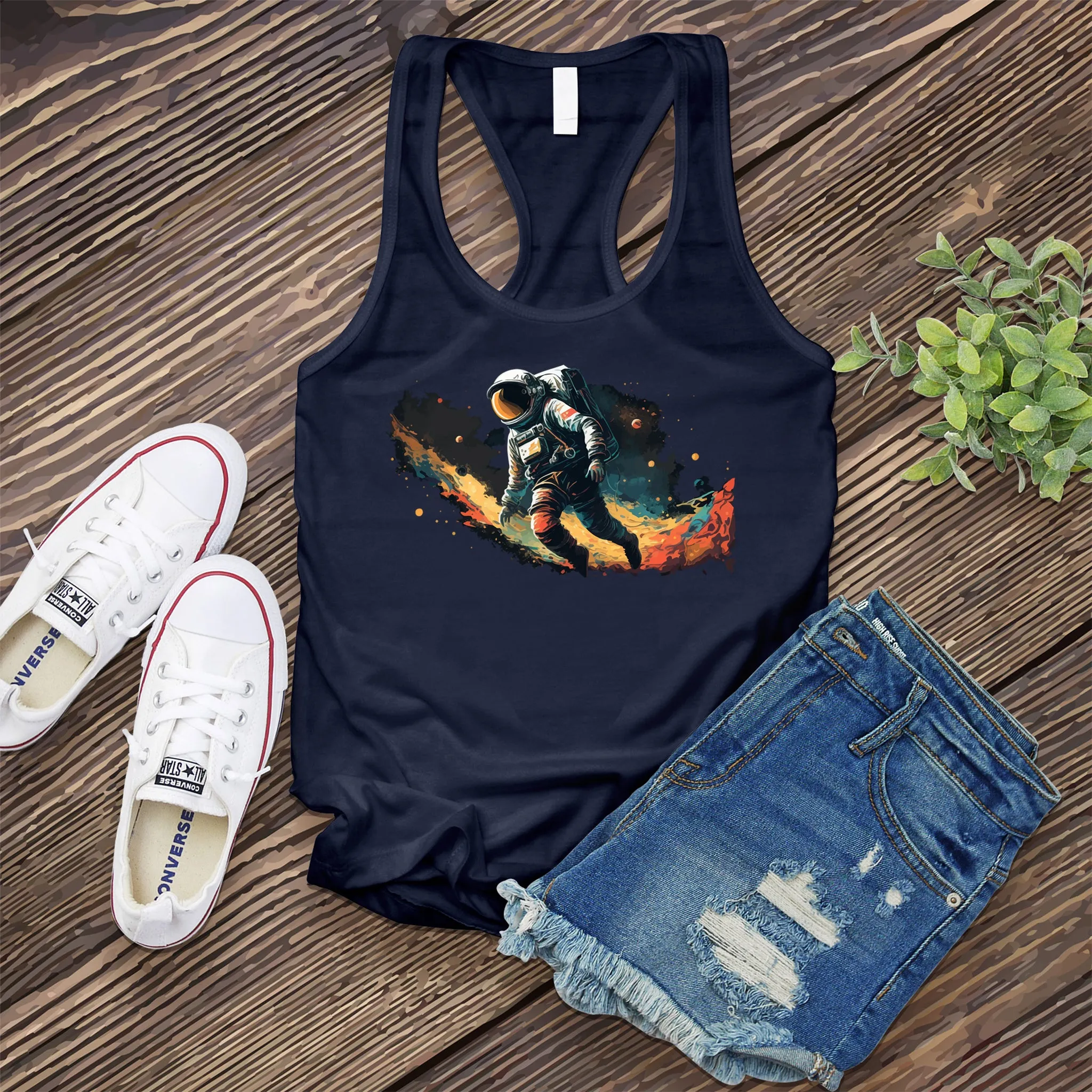 Space Walking Astronaut Women's Tank Top