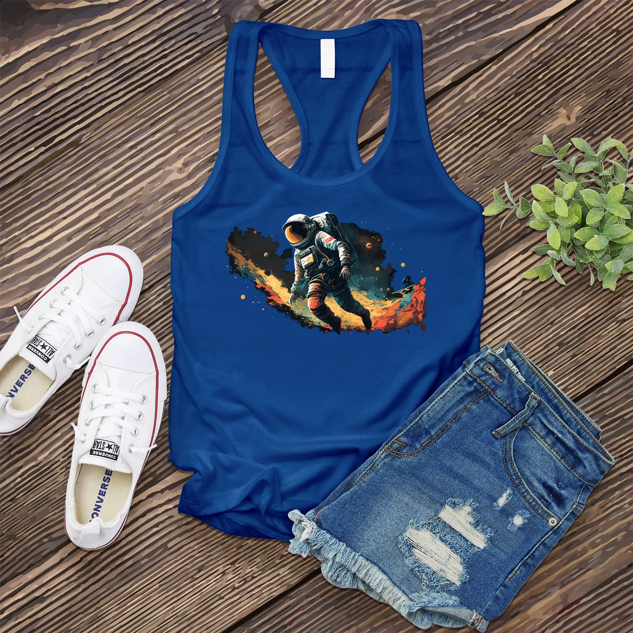 Space Walking Astronaut Women's Tank Top