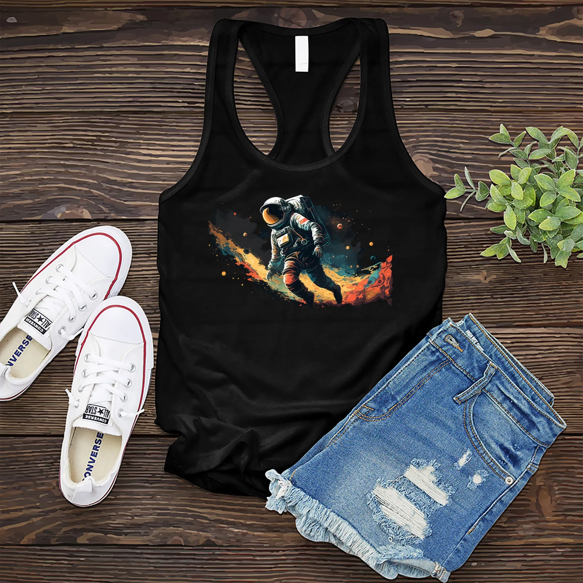 Space Walking Astronaut Women's Tank Top