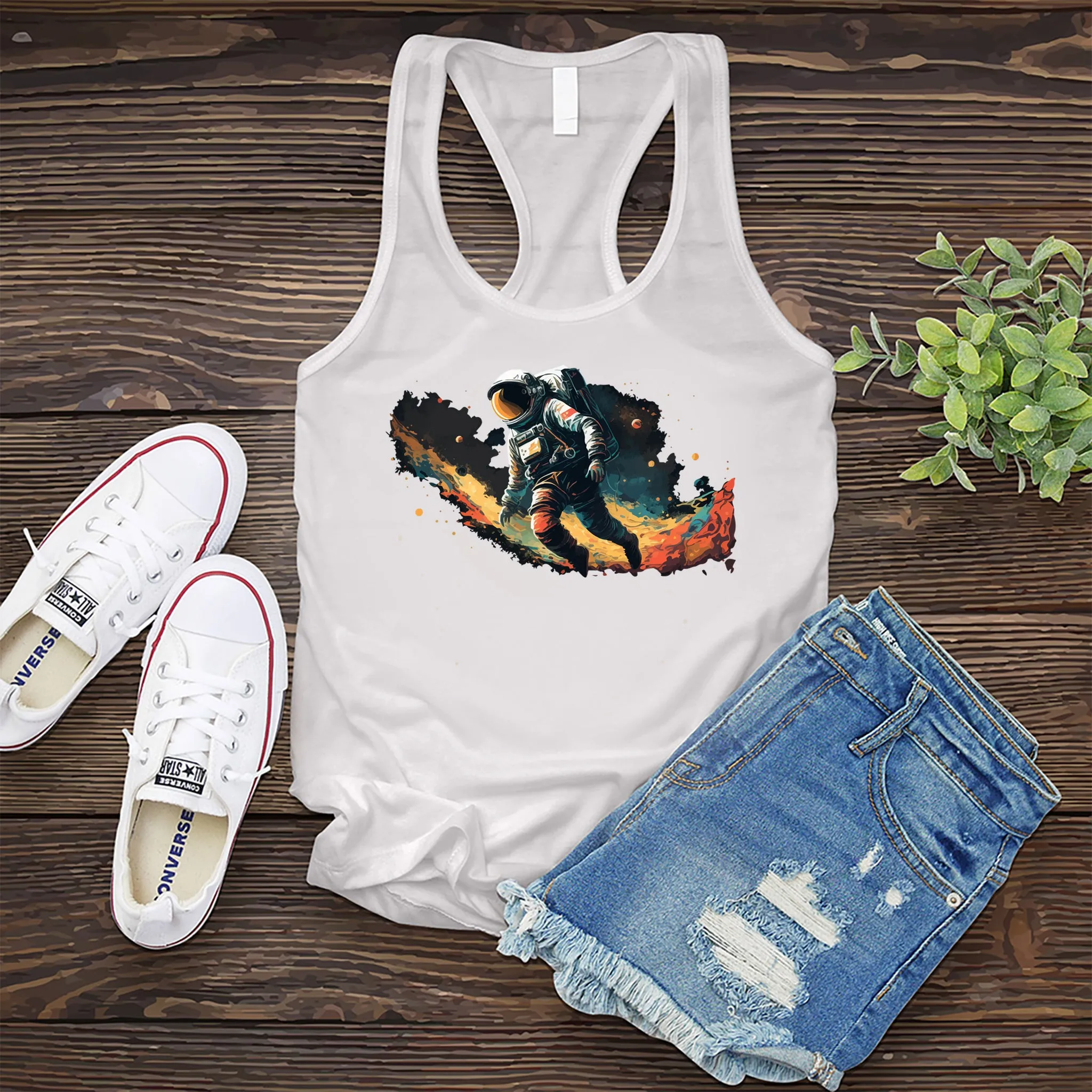 Space Walking Astronaut Women's Tank Top