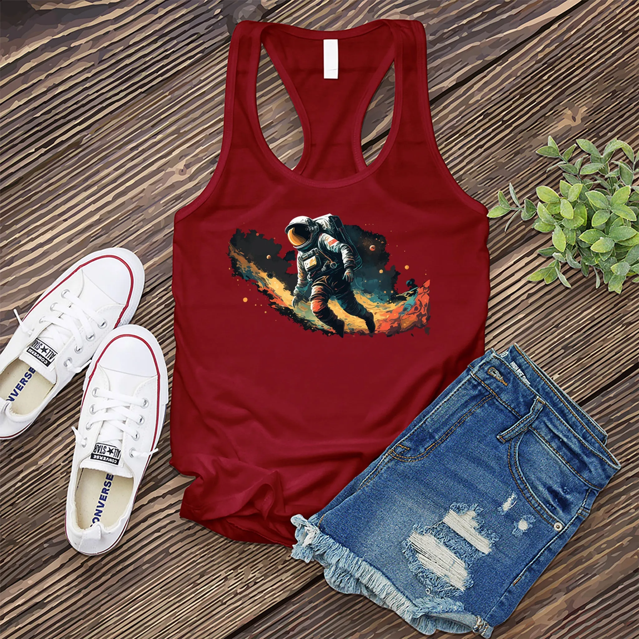 Space Walking Astronaut Women's Tank Top