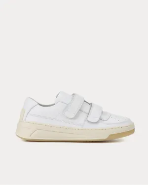 Steffey leather White Low Top Sneakers