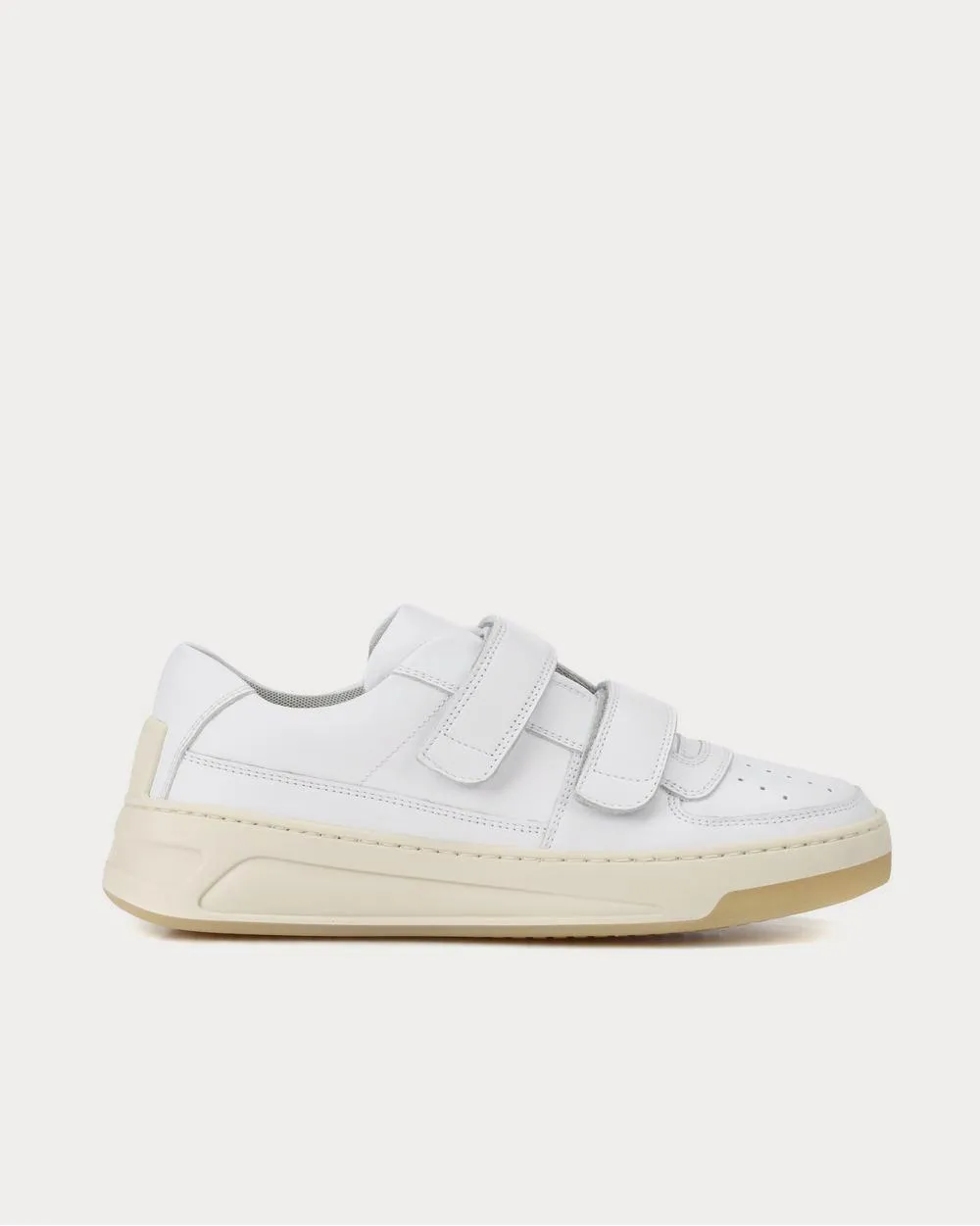 Steffey leather White Low Top Sneakers