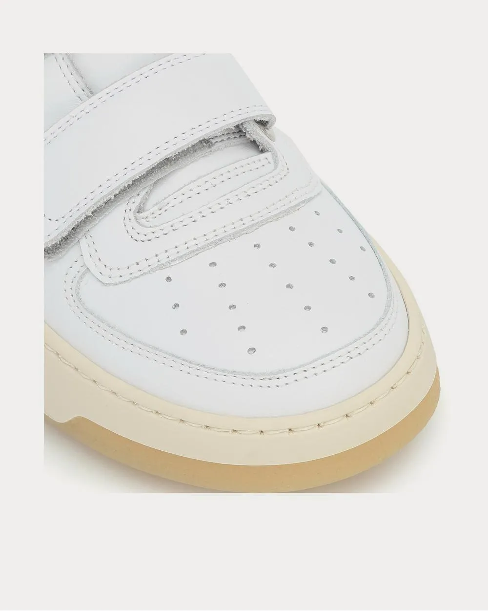 Steffey leather White Low Top Sneakers