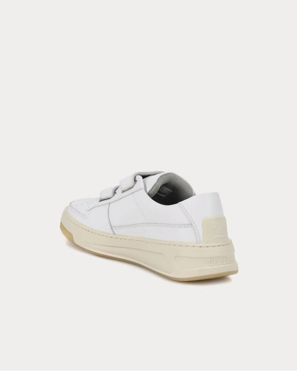 Steffey leather White Low Top Sneakers