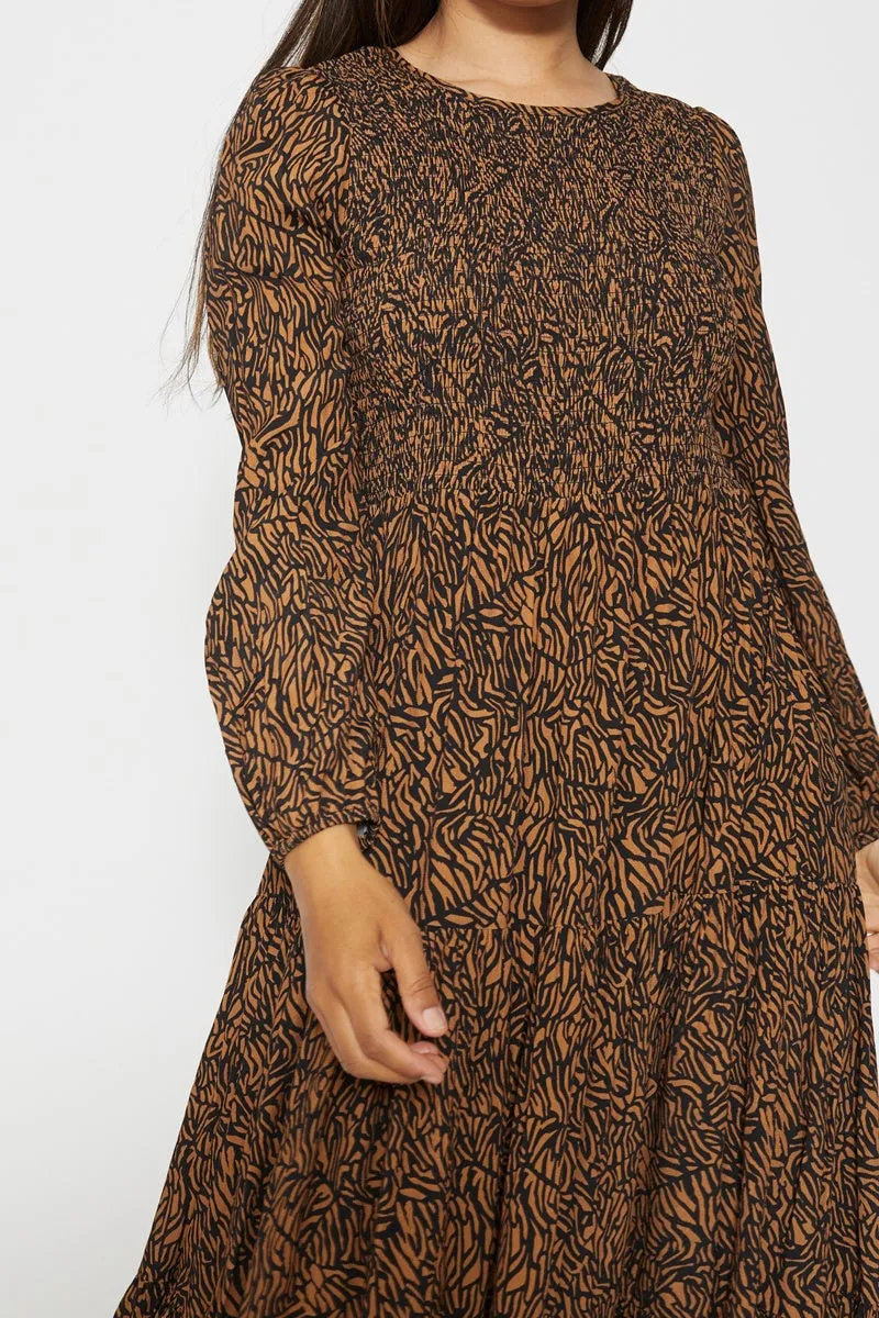 Stella   Gemma - Darryl Dress - Mocha Zebra