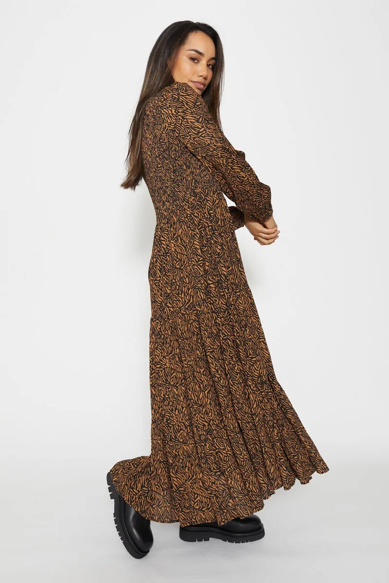Stella   Gemma - Darryl Dress - Mocha Zebra