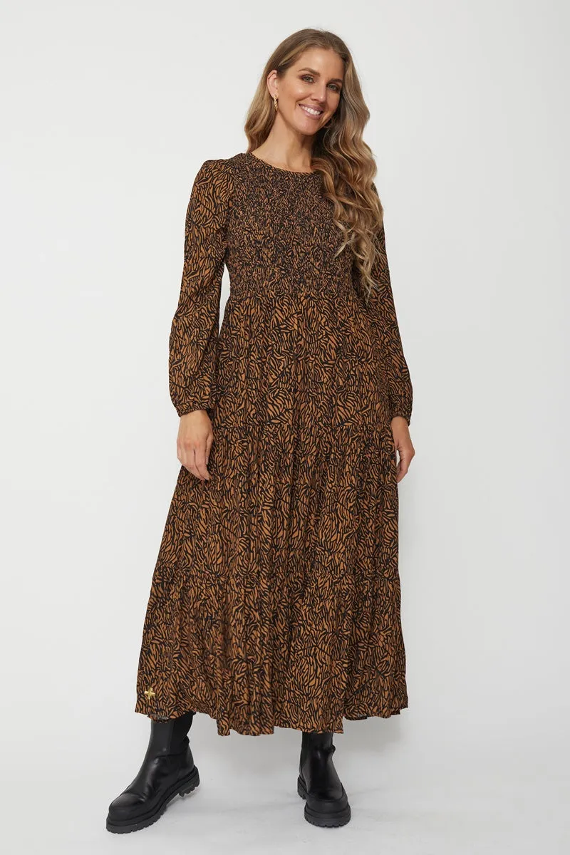 Stella   Gemma - Darryl Dress - Mocha Zebra