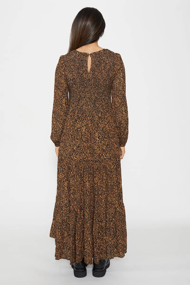 Stella   Gemma - Darryl Dress - Mocha Zebra
