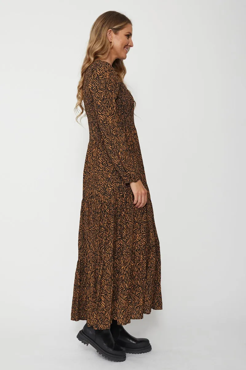 Stella   Gemma - Darryl Dress - Mocha Zebra