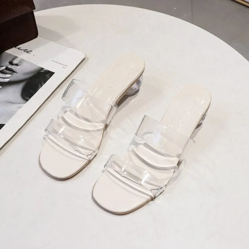 Summer Sandals Clear Transparent Slippers