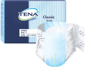 Tena 67720 Classic Briefs, Medium (34"-47") White