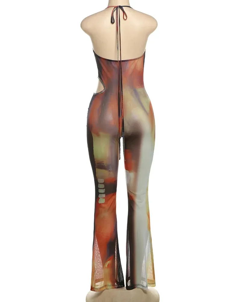 Unapologetic Vintage Panelled Halter Jumpsuit