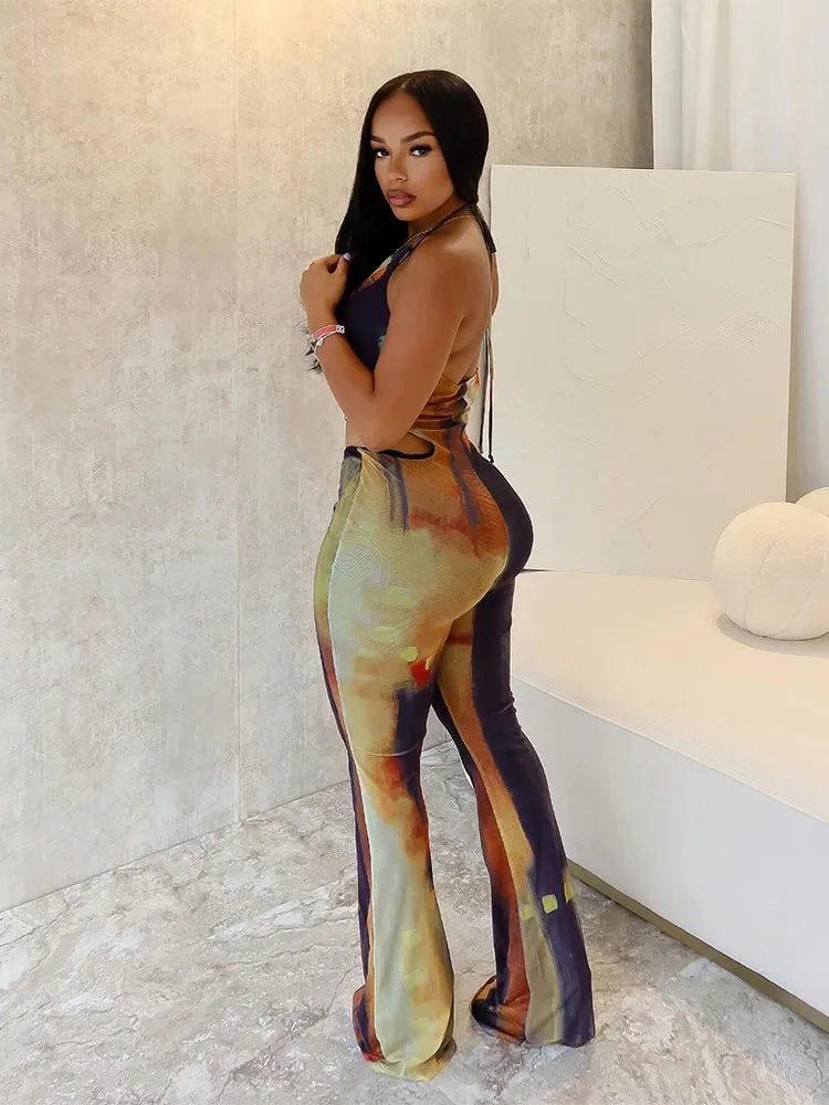 Unapologetic Vintage Panelled Halter Jumpsuit