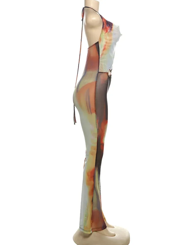 Unapologetic Vintage Panelled Halter Jumpsuit