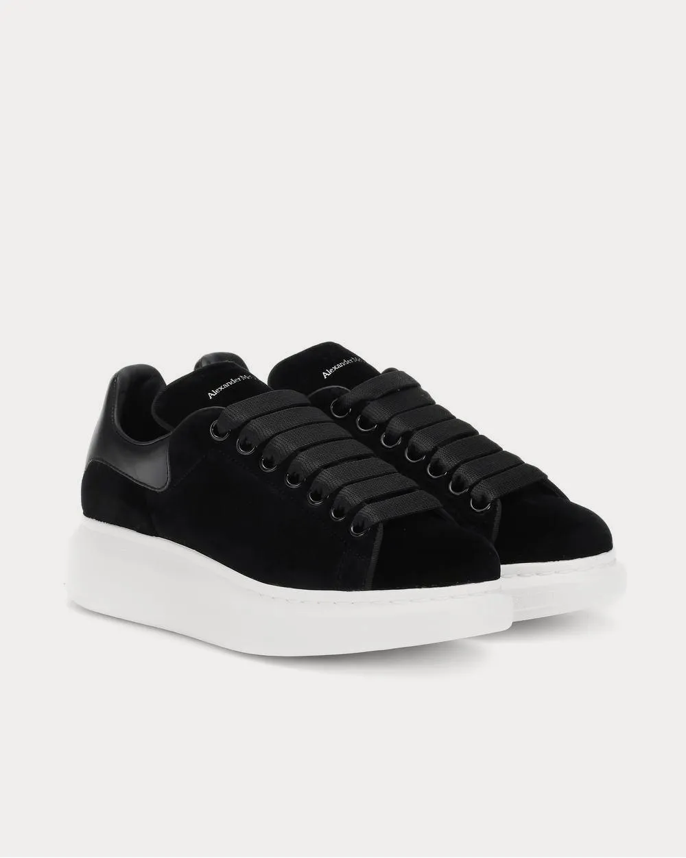 Velvet Black Low Top Sneakers