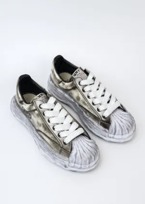 White OG Sole Brushed Patent Leather Sneaker (BLAKEY LOW)