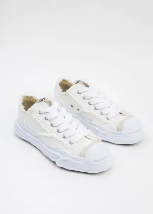 White OG Sole Canvas Low-Top Sneaker (HANK DAMAGE)