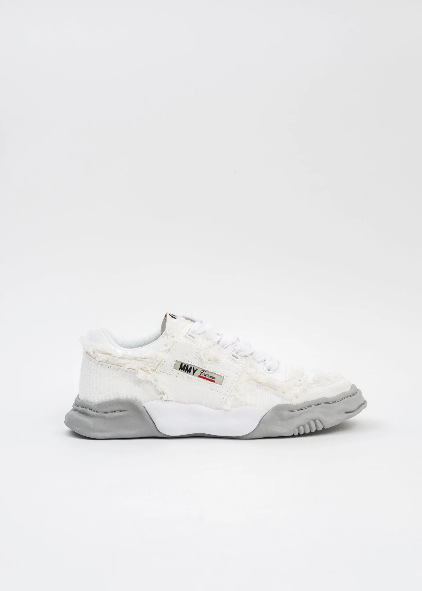 White OG Sole Canvas Low-Top Sneaker (PARKER  DAMAGE)