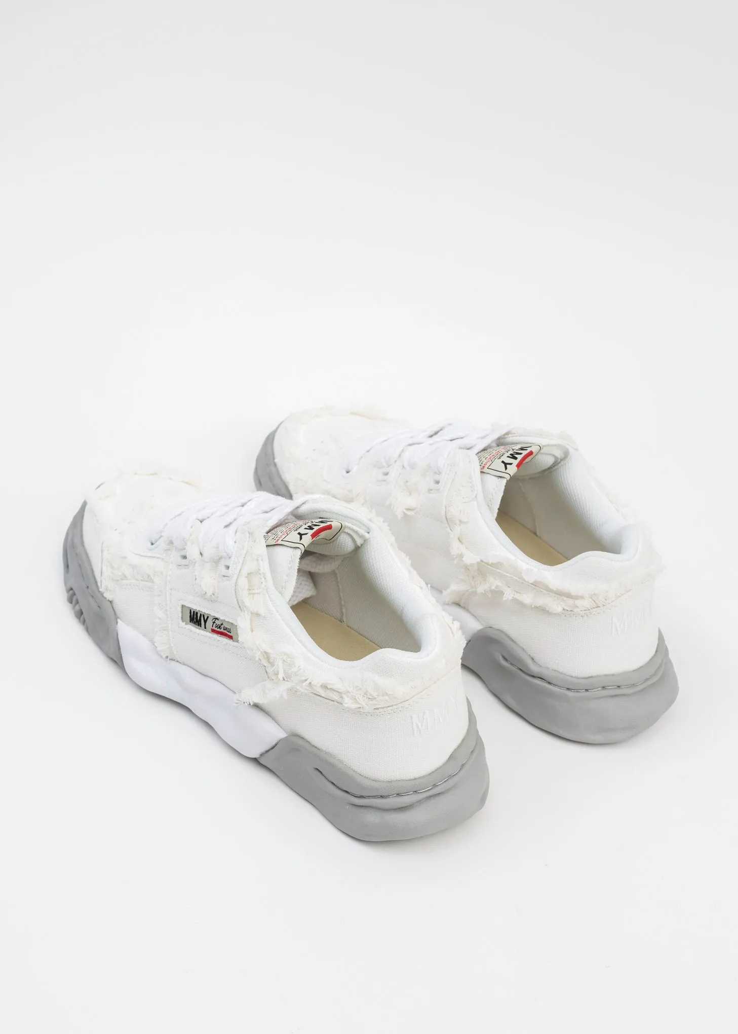 White OG Sole Canvas Low-Top Sneaker (PARKER  DAMAGE)