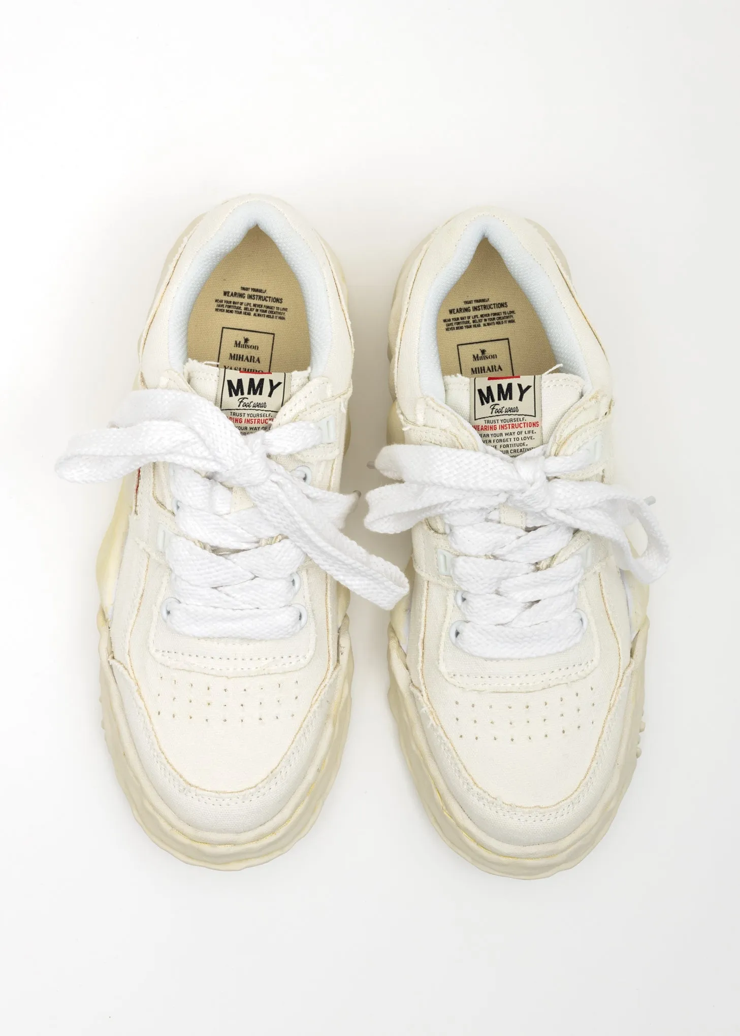 White OG Sole Canvas Low-Top Sneaker (PARKER DYED)