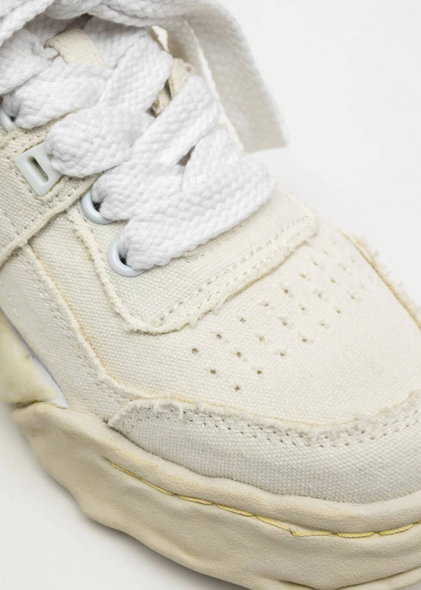 White OG Sole Canvas Low-Top Sneaker (PARKER DYED)