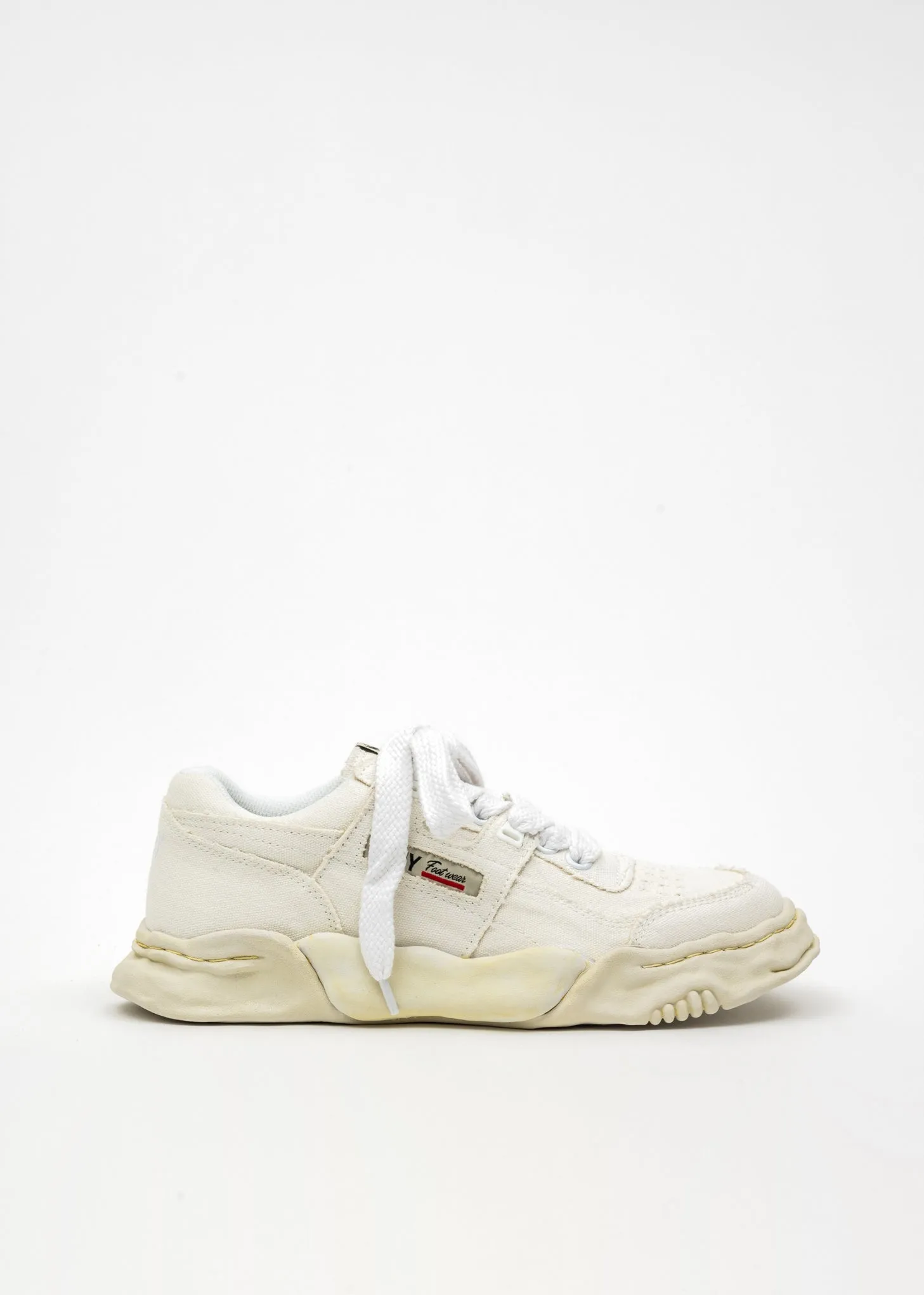 White OG Sole Canvas Low-Top Sneaker (PARKER DYED)