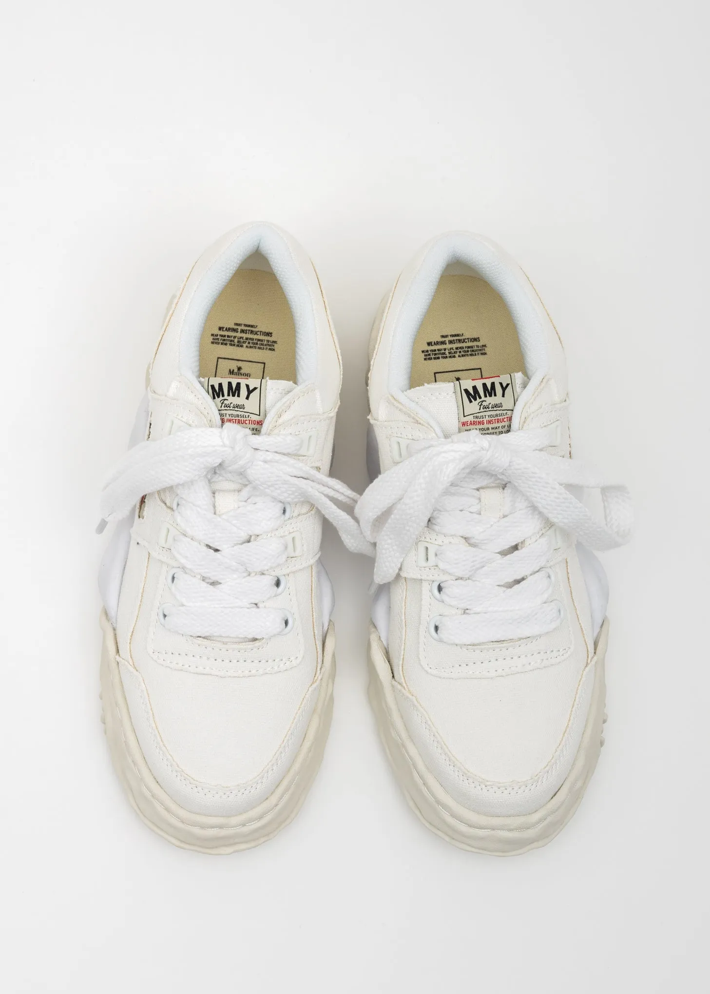 White OG Sole Canvas Low-Top Sneaker (PARKER)