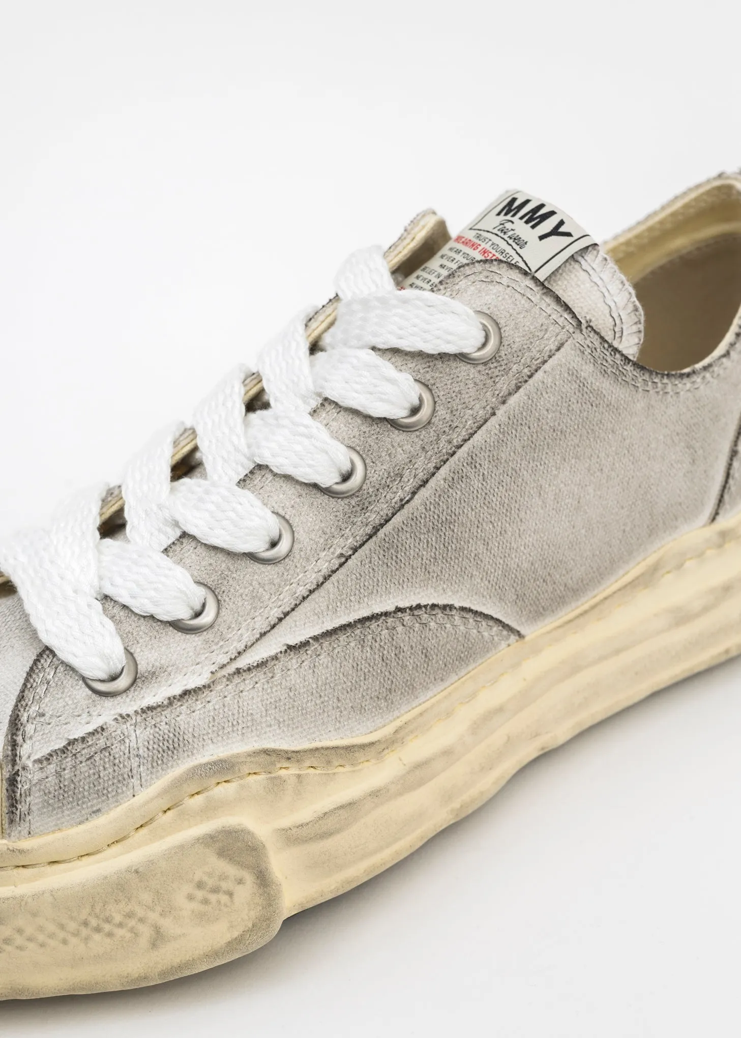 White OG Sole Canvas Low-Top Sneaker (PETERSON DIRTY)