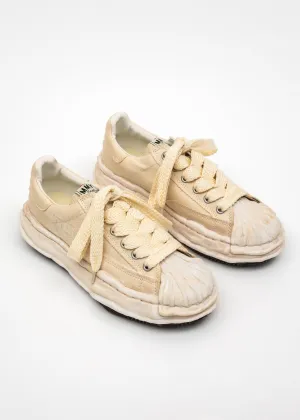 White OG Sole Overdyed Canvas Low-Top Sneaker (BLAKEY LOW)