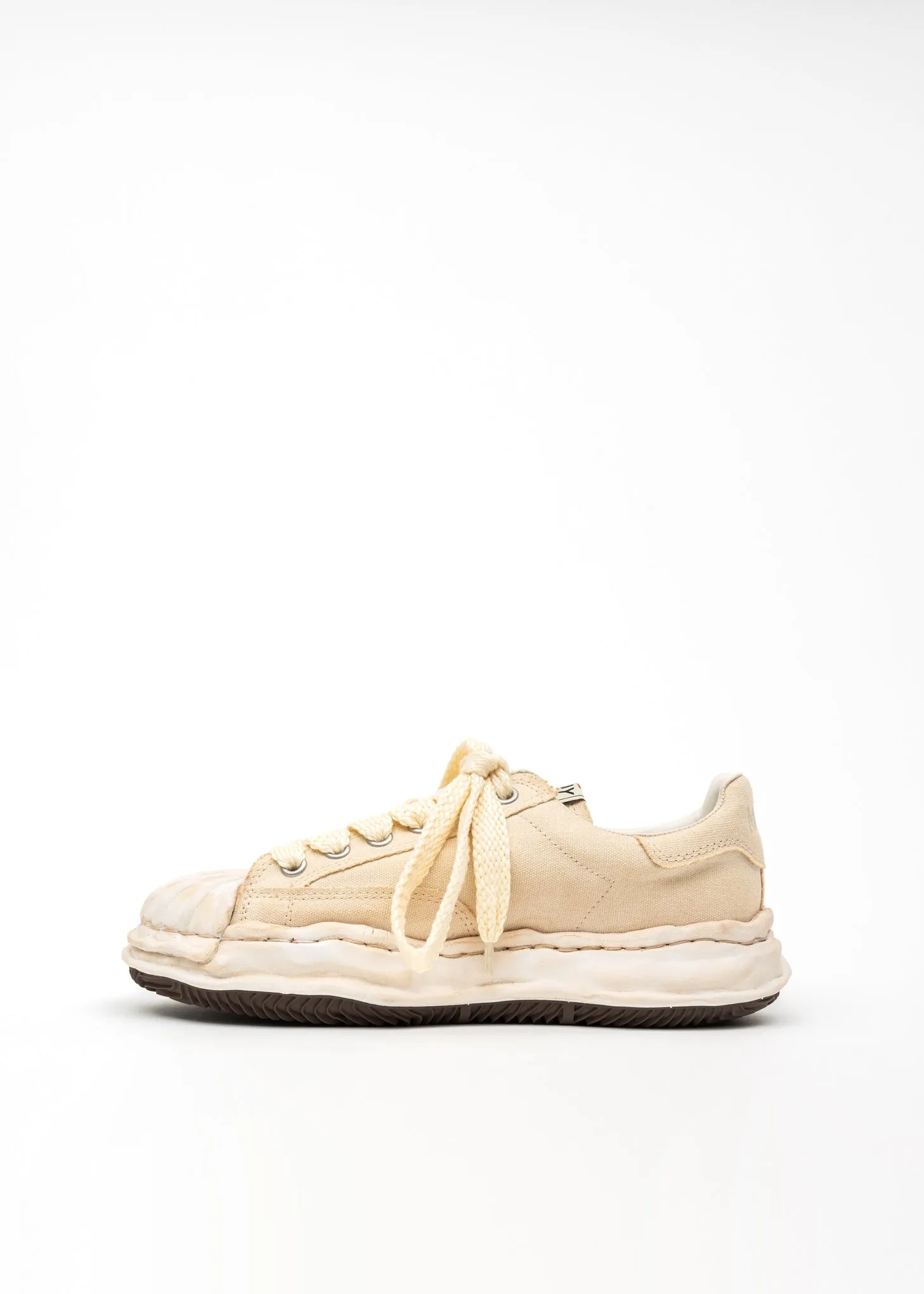 White OG Sole Overdyed Canvas Low-Top Sneaker (BLAKEY LOW)