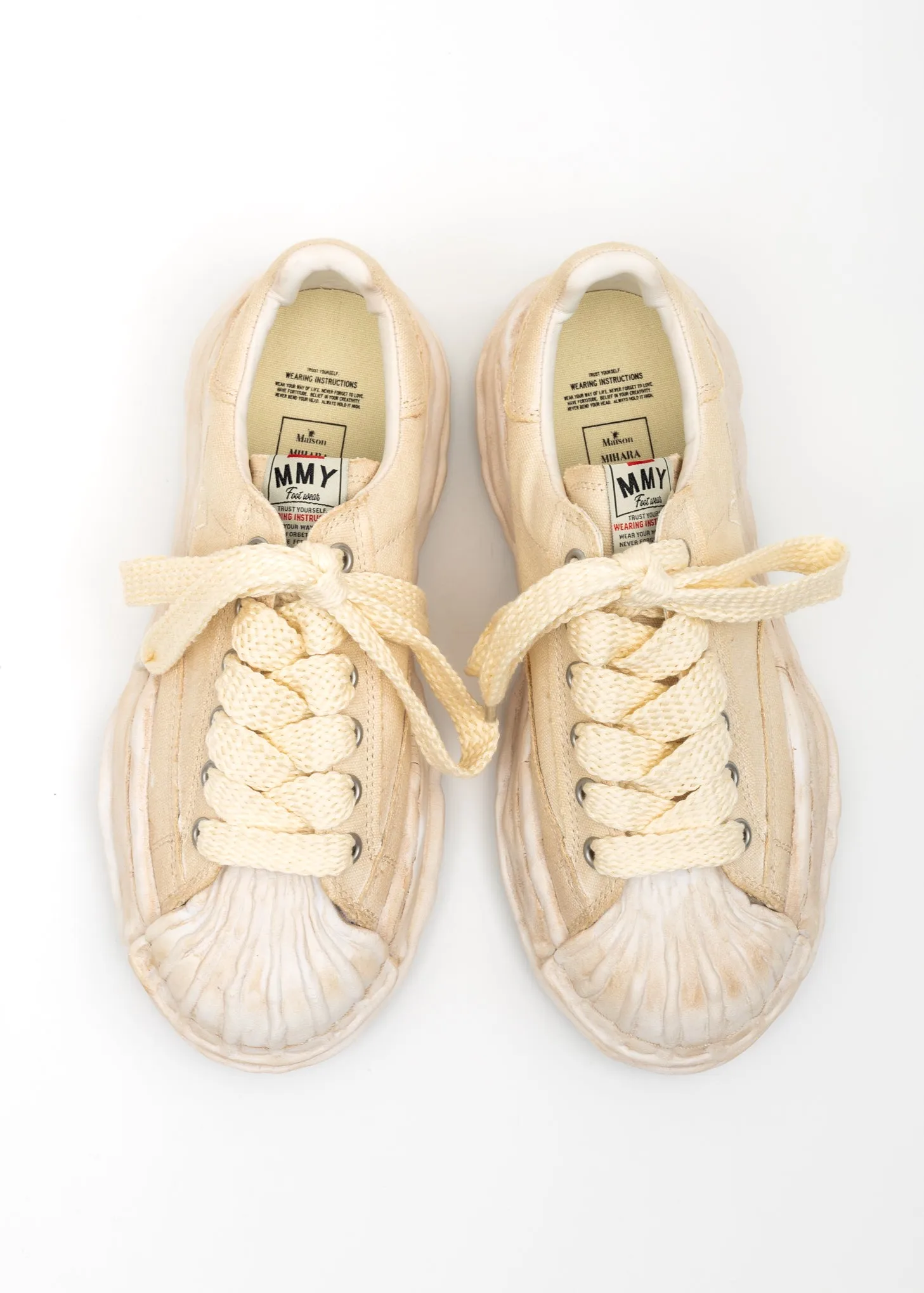 White OG Sole Overdyed Canvas Low-Top Sneaker (BLAKEY LOW)